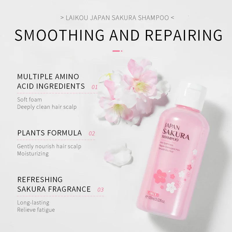 LAIKOU Japan Sakura  Shampoo R - Hair Care Organic recension och pris