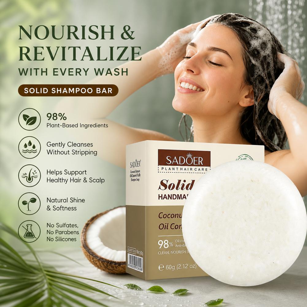 Natural Coconut Shampoo Bar fo - Hair Care Dandruff recension och pris